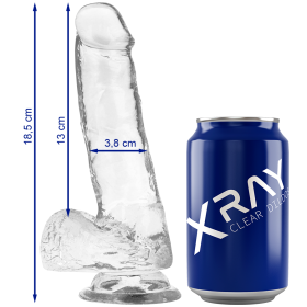 Xray Clear Dildo Realista Transparente 18.5Cm X 3.8Cm:: Envío discreto en tusexshopgay.com
