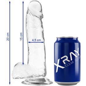 Xray Clear Dildo Realista Transparente 20Cm X 4.5Cm:: Envío discreto en tusexshopgay.com