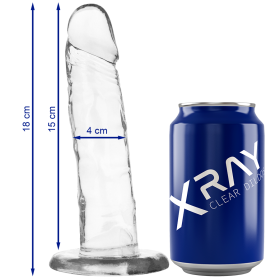 Xray Clear Dildo Transparente 18Cm X 4Cm:: Envío discreto en tusexshopgay.com