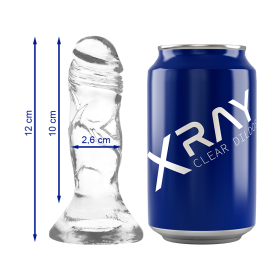 Xray Clear Dildo Transparente 12Cm X 2.6Cm:: Envío discreto en tusexshopgay.com
