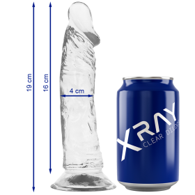 Xray Clear Dildo Transparente 19 Cm X 4Cm:: Envío discreto en tusexshopgay.com