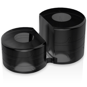 Powering  Anillo Pene  Doble PR12 Negro:: Discreción en tusexshopgay.com