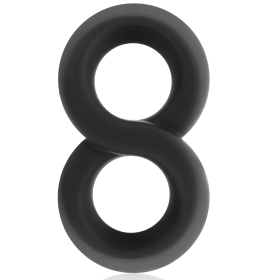 Powering  Anillo Pene y Testiculos  PR12  Negro:: Discreción en tusexshopgay.com