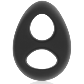 Powering  Anillo Pene y Testiculos  PR13  Negro:: Discreción en tusexshopgay.com