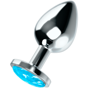 OHMAMA PLUG ANAL ACERO CON CRISTAL AZUL L por sólo 14.95€