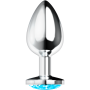 OHMAMA PLUG ANAL ACERO CON CRISTAL AZUL L por sólo 14.95€