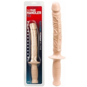 Consolador realístico gigante con empuñadura Anal Push 30.5 cm Negro