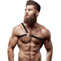 FETISH SUBMISSIVE - ATTITUDE ARNÉS ECOPIEL HOMBRO CRUZADO HOMBRE:: Discreción en tusexshopgay.com