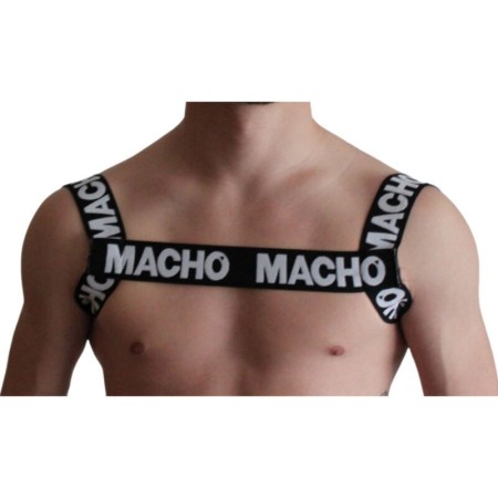 MACHO - ARNÉS DOBLE NEGRO:: Discreción en tusexshopgay.com