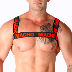 MACHO - ARNÉS DOBLE ROJO:: Discreción en tusexshopgay.com