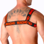 MACHO - ARNÉS DOBLE ROJO:: Discreción en tusexshopgay.com