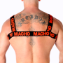 MACHO - ARNÉS DOBLE ROJO:: Discreción en tusexshopgay.com
