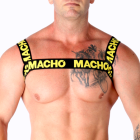 MACHO - ARNÉS DOBLE AMARILLO:: Discreción en tusexshopgay.com