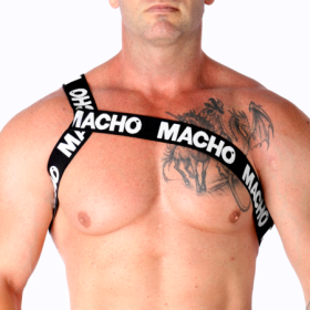 MACHO - ARNÉS ROMANO BLANCO L/XL:: Discreción en tusexshopgay.com
