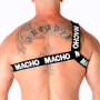 MACHO - ARNÉS ROMANO BLANCO L/XL:: Discreción en tusexshopgay.com