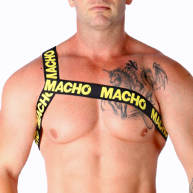 MACHO - ARNÉS ROMANO AMARILLO L/XL:: Discreción en tusexshopgay.com