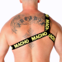 MACHO - ARNÉS ROMANO AMARILLO L/XL:: Discreción en tusexshopgay.com