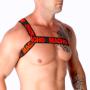 MACHO - ARNÉS ROMANO ROJO L/XL:: Discreción en tusexshopgay.com