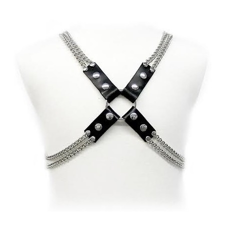 LEATHER BODY - CHAIN HARNESS:: Discreción en tusexshopgay.com