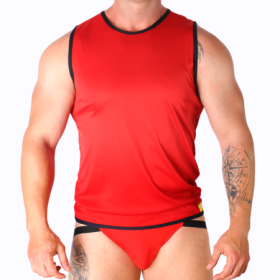 MACHO - CAMISETA ROJA L/XL:: Discreción en tusexshopgay.com