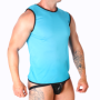 MACHO - CAMISETA AZUL L/XL:: Discreción en tusexshopgay.com