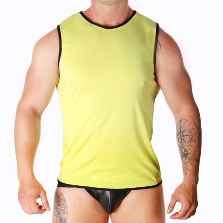 MACHO - CAMISETA AMARILLO S/M:: Discreción en tusexshopgay.com