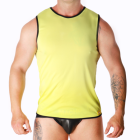 MACHO - CAMISETA AMARILLO L/XL:: Discreción en tusexshopgay.com