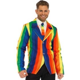 LEG AVENUE - TRAJE BLAZER + CORBATA ARCOÍRIS S:: Discreción en tusexshopgay.com