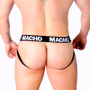 MACHO - MX25NC JOCK CUERO NEGRO L:: Discreción en tusexshopgay.com