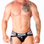MACHO - MX25NC JOCK CUERO NEGRO L:: Discreción en tusexshopgay.com