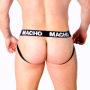 MACHO - MX27GR JOCK CUERO GRIS BEIGE L:: Discreción en tusexshopgay.com
