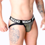 MACHO - MX27GR JOCK CUERO GRIS BEIGE XL:: Discreción en tusexshopgay.com
