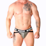 MACHO - MX27GR JOCK CUERO GRIS BEIGE XL:: Discreción en tusexshopgay.com