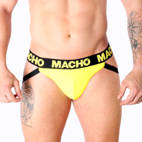 MACHO - MX25A JOCK AMARILLO LYCRA XL:: Discreción en tusexshopgay.com