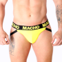 MACHO - MX25A JOCK AMARILLO LYCRA XL:: Discreción en tusexshopgay.com