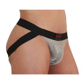 BURN - 001 JOCK BRILLANTE BEIGE / NEGRO L:: Discreción en tusexshopgay.com
