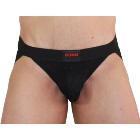 BURN - 003 JOCK BRILLANTE NEGRO L:: Discreción en tusexshopgay.com