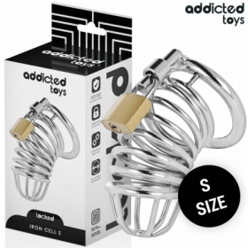 ADDICTED TOYS LOCKED - IRON CELL JAULA PARA PENE DE METAL 4 CM TALLA S:: Discreción en tusexshopgay.com