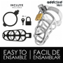 ADDICTED TOYS LOCKED - SILVER LOCK JAULA PARA PENE DE METAL TALLA M:: Discreción en tusexshopgay.com