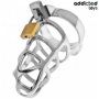 ADDICTED TOYS LOCKED - SILVER LOCK JAULA PARA PENE DE METAL TALLA S:: Discreción en tusexshopgay.com