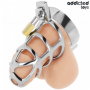 ADDICTED TOYS LOCKED - SILVER LOCK JAULA PARA PENE DE METAL TALLA S:: Discreción en tusexshopgay.com