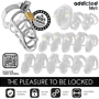 ADDICTED TOYS LOCKED - SILVER LOCK JAULA PARA PENE DE METAL TALLA S:: Discreción en tusexshopgay.com