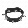 KINK - ANILLO PENE CUERO CON CIERRE A PRESIÓN FORRO ROJO 21 X 1.5 CM:: Discreción en tusexshopgay.com