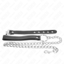 KINK - ANILLO PENE CUERO CON CORREA 21.5 X 2 CM Y CADENA METAL 60 CM:: Discreción en tusexshopgay.com