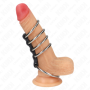 KINK - 5 ANILLOS PENE 3.7 CM A 5 CM METAL CONECTADOS POR CUERO:: Discreción en tusexshopgay.com