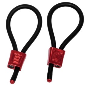 ELECTRASTIM - PRESTIGE ELECTRA LOOPS ANILLOS DE PENE AJUSTABLES ROJO:: Discreción en tusexshopgay.com