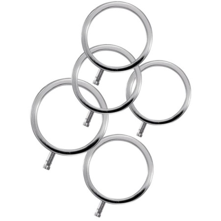ELECTRASTIM - ELECTRARINGS ANILLOS METÁLICOS PARA EL PENE PACK 5:: Discreción en tusexshopgay.com